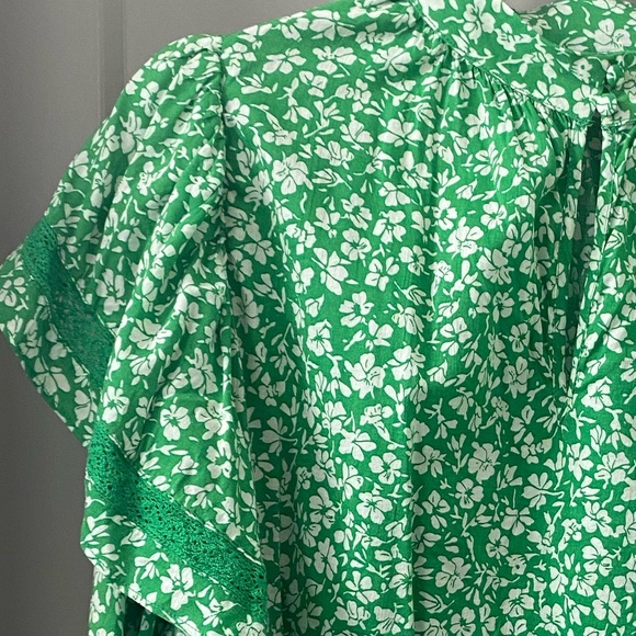 ‘Who What Wear’ Target floral lace ruffle green blouse - Picture 5 of 5